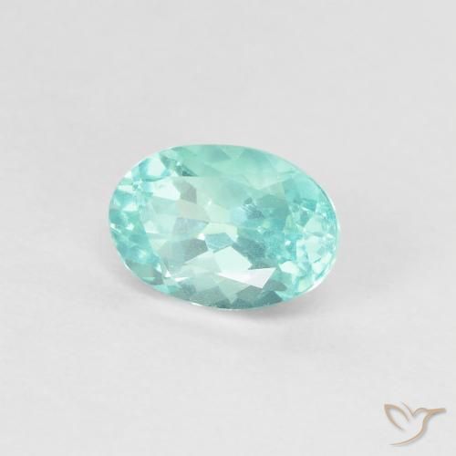 Apatite Blu intenso verde naturale da 0.98 ct, Ovale, VS