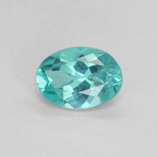 Apatite Blu intenso verde naturale da 0.87 ct, Taglio ovale, VS