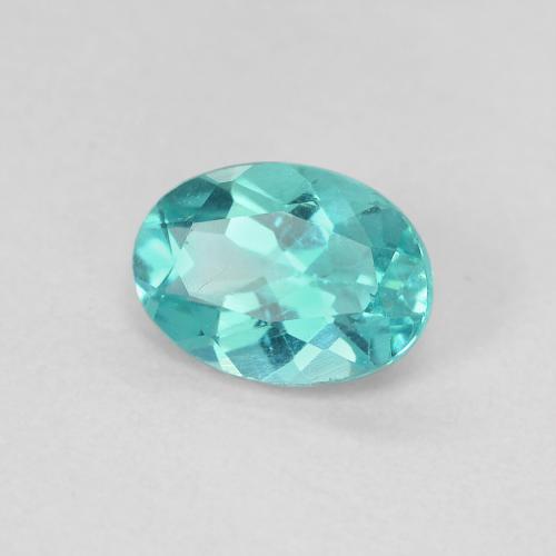 Apatite Blu intenso verde naturale da 0.87 ct, Taglio ovale, VS