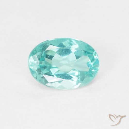 Apatite Blu intenso verde naturale da 0.83 ct, Ovale, VS