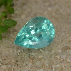 Apatite naturale turchese da 1,16 ct, taglio a pera, VS