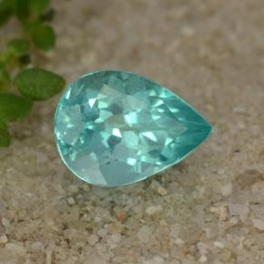 Apatite naturale turchese da 1,16 ct, taglio a pera, VS