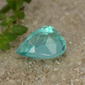 Apatite naturale turchese da 1,16 ct, taglio a pera, VS