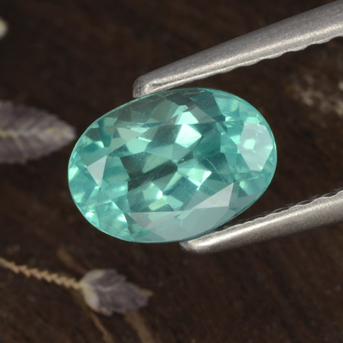 Apatite Alzavola brillante naturale da 1.05 ct, Taglio ovale, VS