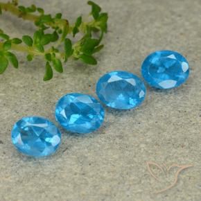 Gemme di Apatite Blu medio naturale da 1.33 ct, Ovale, VS