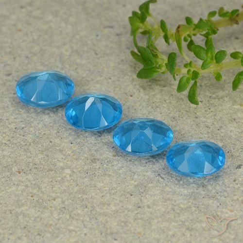 Gemme di Apatite Azzurro profondo naturale da 1.32 ct, Ovale, VS
