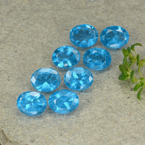 Gemme di Apatite Blu naturale da 2.68 ct, Taglio ovale, VS