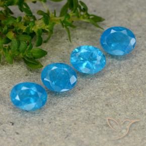 Gemme di Apatite Blu naturale da 1.50 ct, Ovale, VS
