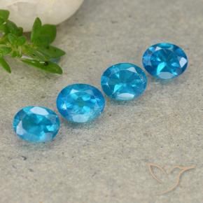 Gemme di Apatite Blu Acqua Profondo naturale da 1.71 ct, Ovale, VS