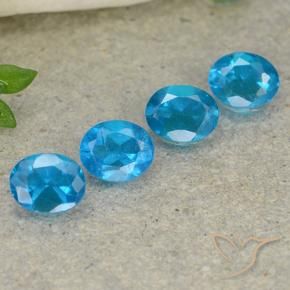 Gemme di Apatite Azzurro profondo naturale da 1.60 ct, Ovale, VS