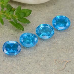 Gemme di Apatite Blu medio naturale da 1.48 ct, Ovale, VS