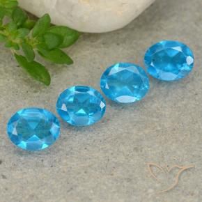 Gemme di Apatite Blu medio naturale da 1.44 ct, Ovale, VS