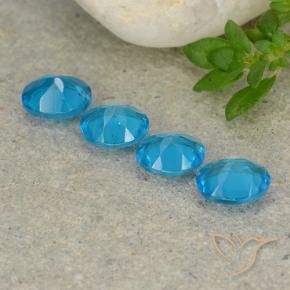 Gemme di Apatite Blu medio naturale da 1.44 ct, Ovale, VS
