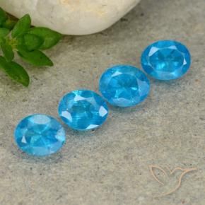 Gemme di Apatite Blu naturale da 1.42 ct, Ovale, VS