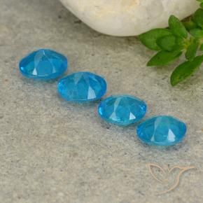 Gemme di Apatite Blu naturale da 1.42 ct, Ovale, VS