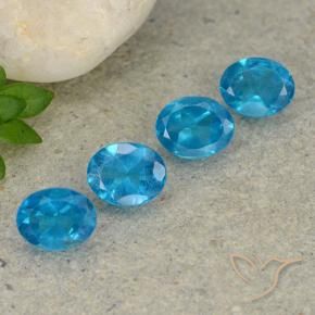 Gemme di Apatite Blu medio naturale da 1.48 ct, Ovale, VS