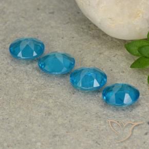 Gemme di Apatite Blu medio naturale da 1.48 ct, Ovale, VS