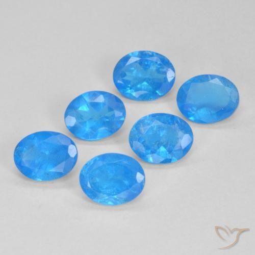 Gemme di Apatite Azzurro profondo naturale da 1.98 ct, Ovale, VS