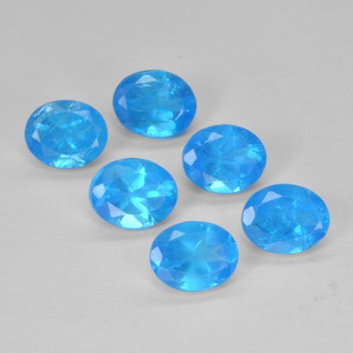 Gemme di Apatite Azzurro profondo naturale da 2.62 ct, Taglio ovale, VS