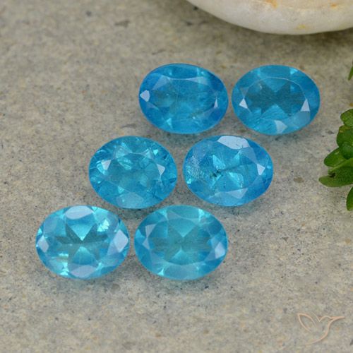 2.23ctw Naturale Blu Apatite, Ovale, VS