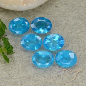 Gemme di Apatite Azzurro profondo naturale da 1.96 ct, Ovale, VS