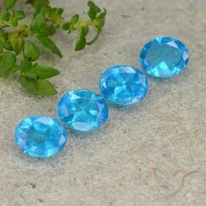 Gemme di Apatite Blu naturale da 1.47 ct, Ovale, VS