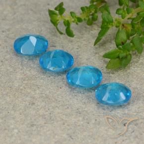 Gemme di Apatite Blu naturale da 1.47 ct, Ovale, VS