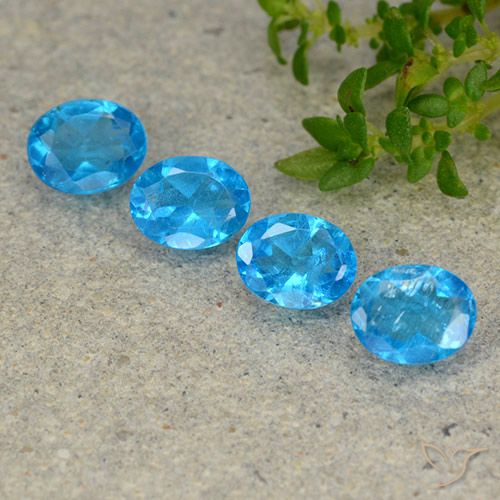 1.23ctw Naturale Azzurro Apatite, Ovale, VS