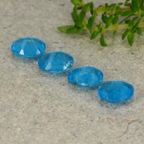 Gemme di Apatite Blu medio naturale da 1.38 ct, Ovale, VS
