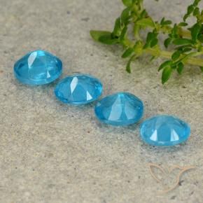 Gemme di Apatite Blu medio naturale da 1.57 ct, Ovale, VS