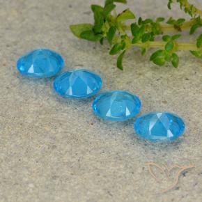 Gemme di Apatite Blu medio naturale da 1.37 ct, Ovale, VS