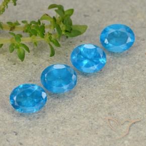 Gemme di Apatite Azzurro profondo naturale da 1.69 ct, Ovale, VS