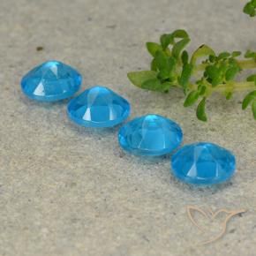 Gemme di Apatite Blu medio naturale da 1.66 ct, Ovale, VS