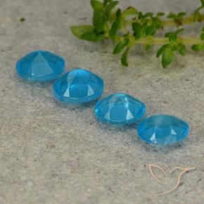 Gemme di Apatite Blu medio naturale da 1.60 ct, Ovale, VS