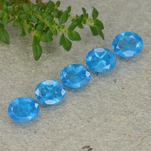 Gemme di Apatite Blu medio naturale da 2.02 ct, Ovale, VS