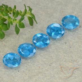 Gemme di Apatite Blu naturale da 1.74 ct, Ovale, VS