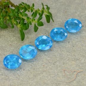 Gemme di Apatite Blu naturale da 1.90 ct, Ovale, VS