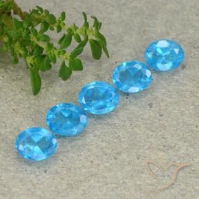 Gemme di Apatite Blu naturale da 1.64 ct, Ovale, VS