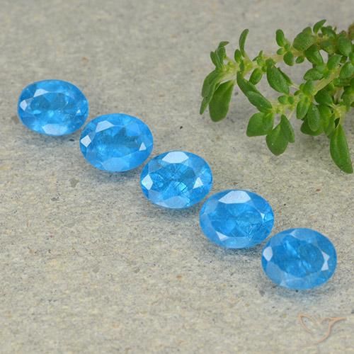 2.09ctw Naturale Deep Baby Blue Baby Apatite, Ovale, VS