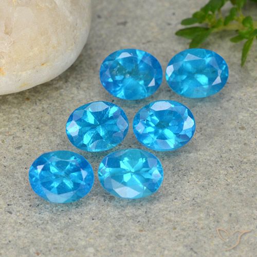 2.24ctw Naturale Blu Apatite, Ovale, VS