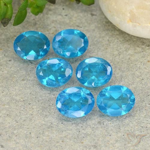 Gemme di Apatite Blu elettrico naturale da 2.10 ct, Ovale, VS