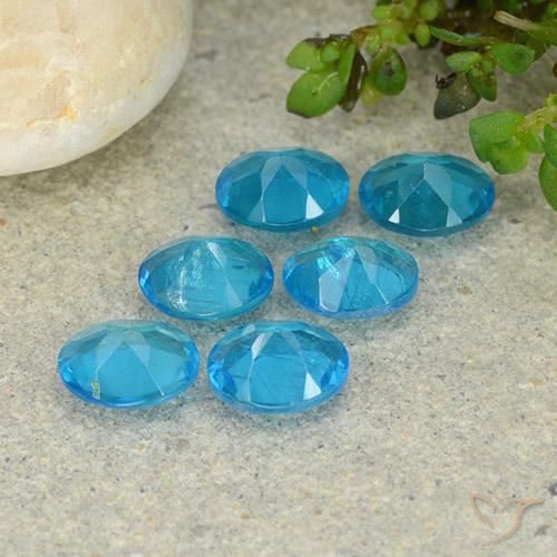 Gemme di Apatite Blu elettrico naturale da 2.10 ct, Ovale, VS