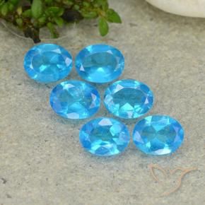 Gemme di Apatite Blu naturale da 1.90 ct, Ovale, VS