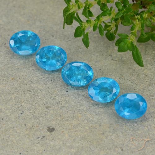 1.87ctw Naturale Azzurro Apatite, Ovale, VS