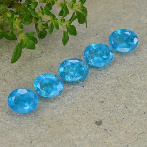 Gemme di Apatite Azzurro naturale da 1.87 ct, Ovale, VS