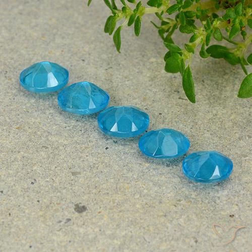 Apatite naturale blu da 1,81 ct, taglio ovale, VS