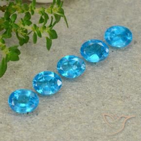 Gemme di Apatite Blu Acqua Profondo naturale da 1.70 ct, Ovale, VS