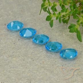 Gemme di Apatite Blu Acqua Profondo naturale da 1.70 ct, Ovale, VS