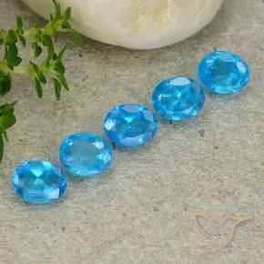 Gemme di Apatite Blu medio naturale da 1.78 ct, Ovale, VS