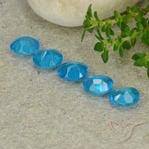 Gemme di Apatite Blu medio naturale da 1.78 ct, Ovale, VS